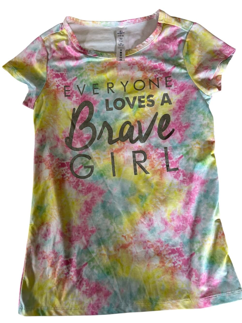 90 degrees tie dye brave girl performance athletic shirt size 7/8